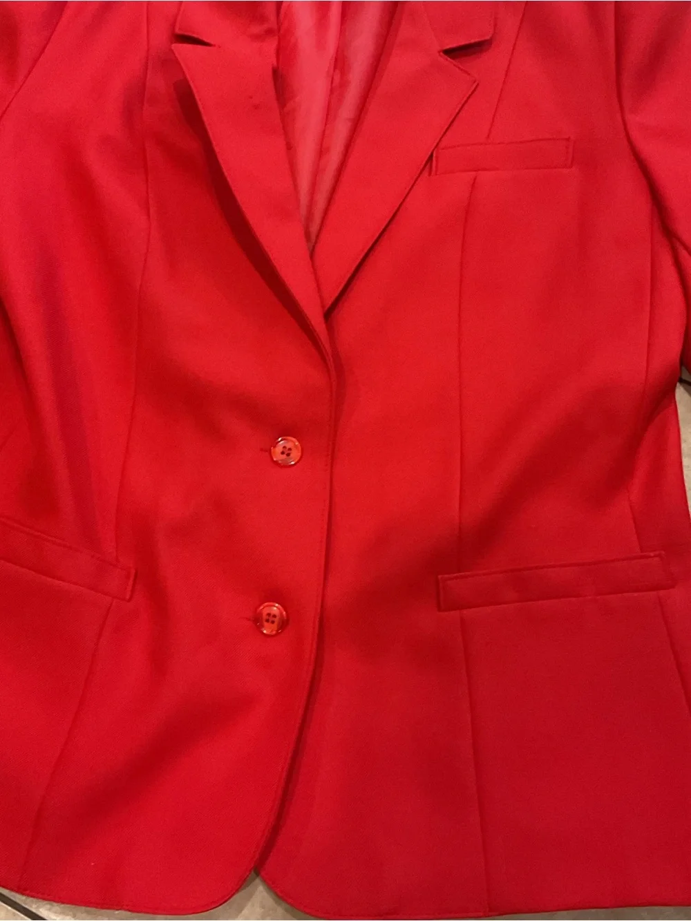 Vintage Women’s Tailored Red Blazer Jacket